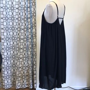 Crepe Fabric Summer Dress - Black